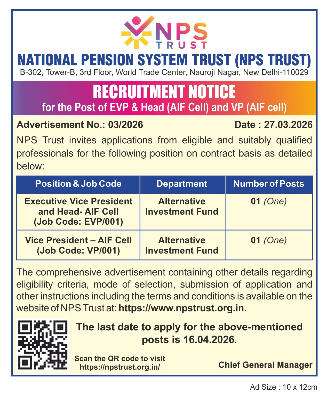 Recruitment Notice NPS