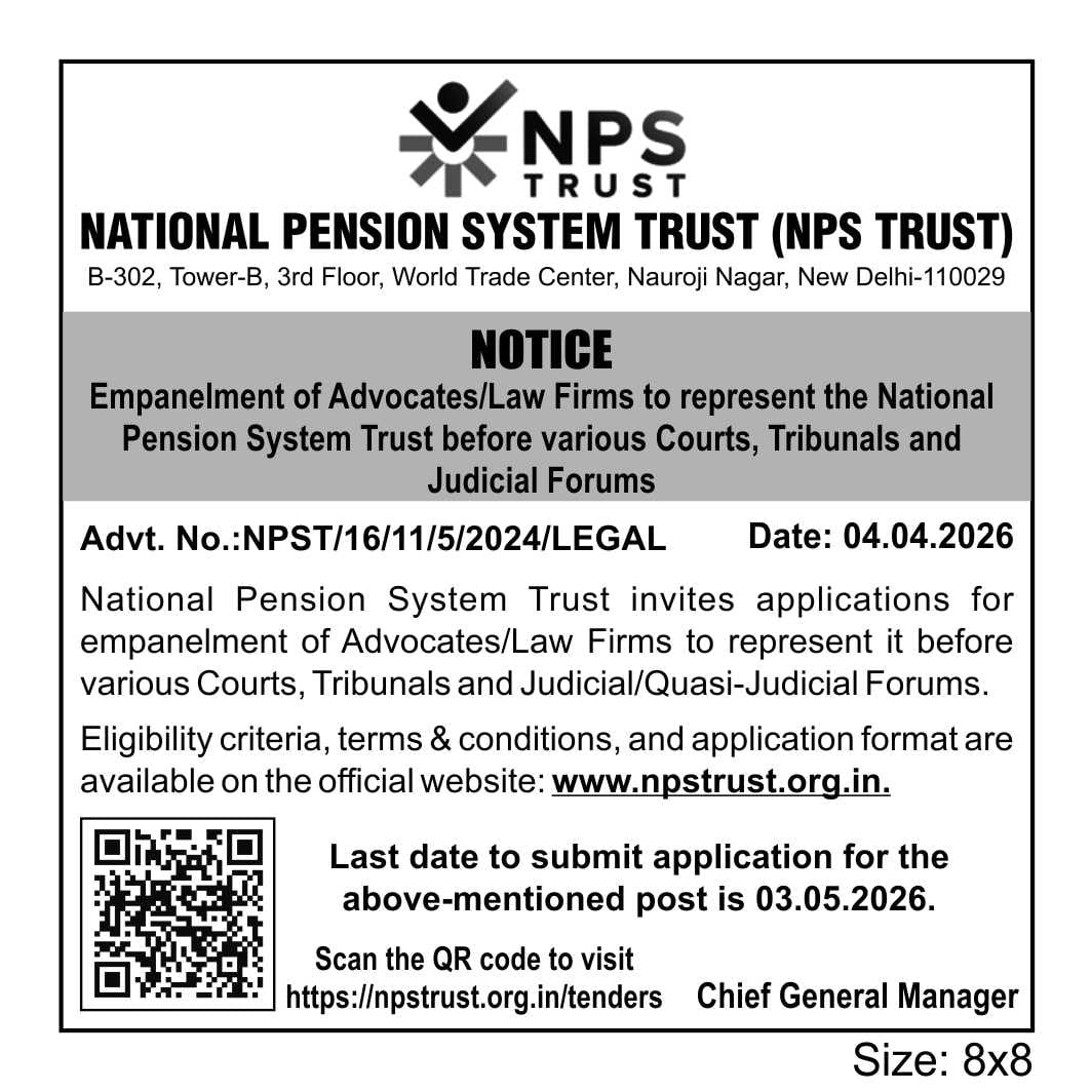Advertisement for Empanelment of Advocates/ Low Firm